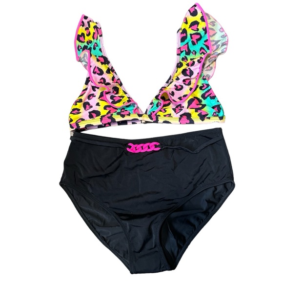 NESSI BYRD**Leopard High Waist Bikini Set**Size 8,14Y $85 - Picture 3 of 5